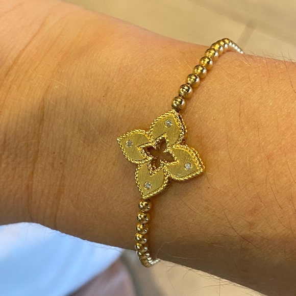 Roberto Coin Yellow Gold 18K Venetian Diamond bracelet - Picture 1 of 5